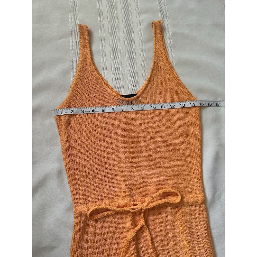 Vici Caliana Tassel Cover-Up Maxi Dress Size L Orange Boho Style Sleeveless EUC - Picture 9 of 16